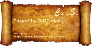 Csepella Sándor névjegykártya