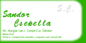 sandor csepella business card