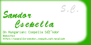 sandor csepella business card